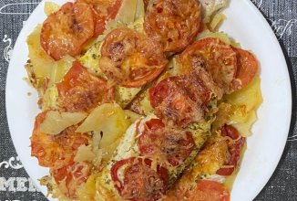 Дорадо на картофельной подушке