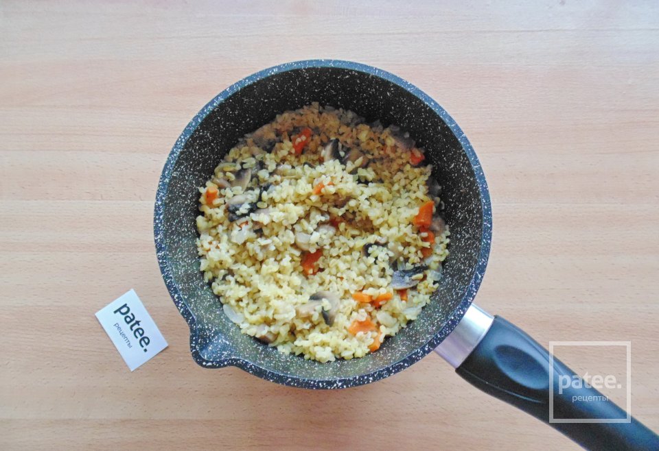 Булгур с грибами - Шаг 8