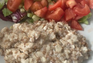 Гречка в сливочном соусе