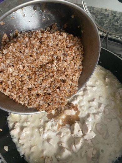 Гречка в сливочном соусе - Шаг 10