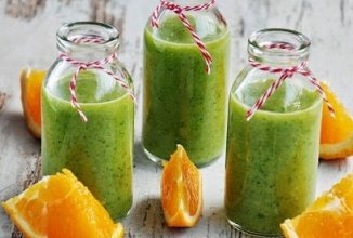 Смузи Апельсин + огурец + имбирь.