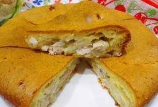 Ленивый курник без масла.