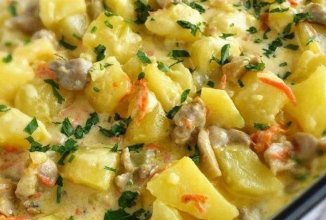 Сливочный картофель с курицей 🥔 🐔