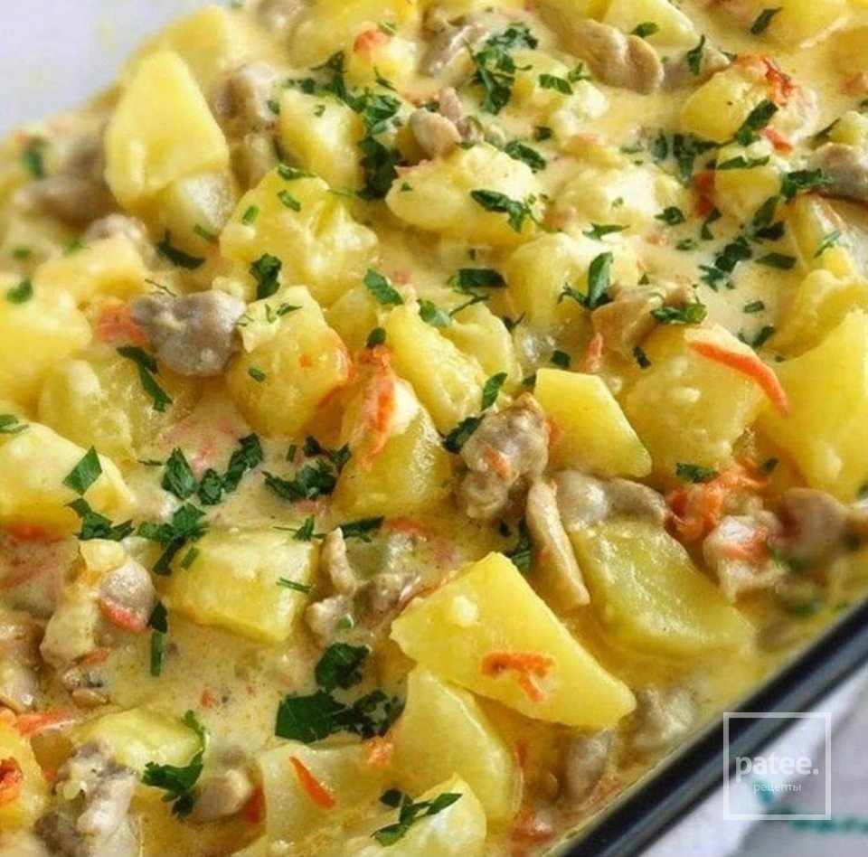 Сливочный картофель с курицей 🥔 🐔 - Шаг 2