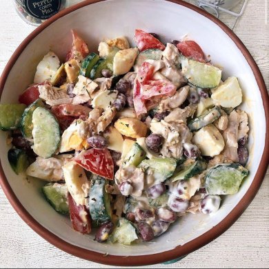 Салат с куриной грудкой и фасолью 🥗 - Шаг 1