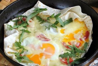 Яичница жаренная на лаваше 🫓