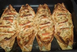 Лодочки из лаваша с куриным филе