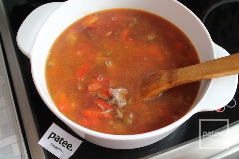 Борщ с говядиной на косточке и сельдереем - Шаг 17