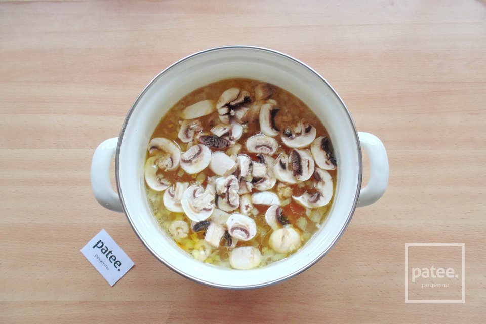 Суп с шампиньонами и лапшой удон - Шаг 7