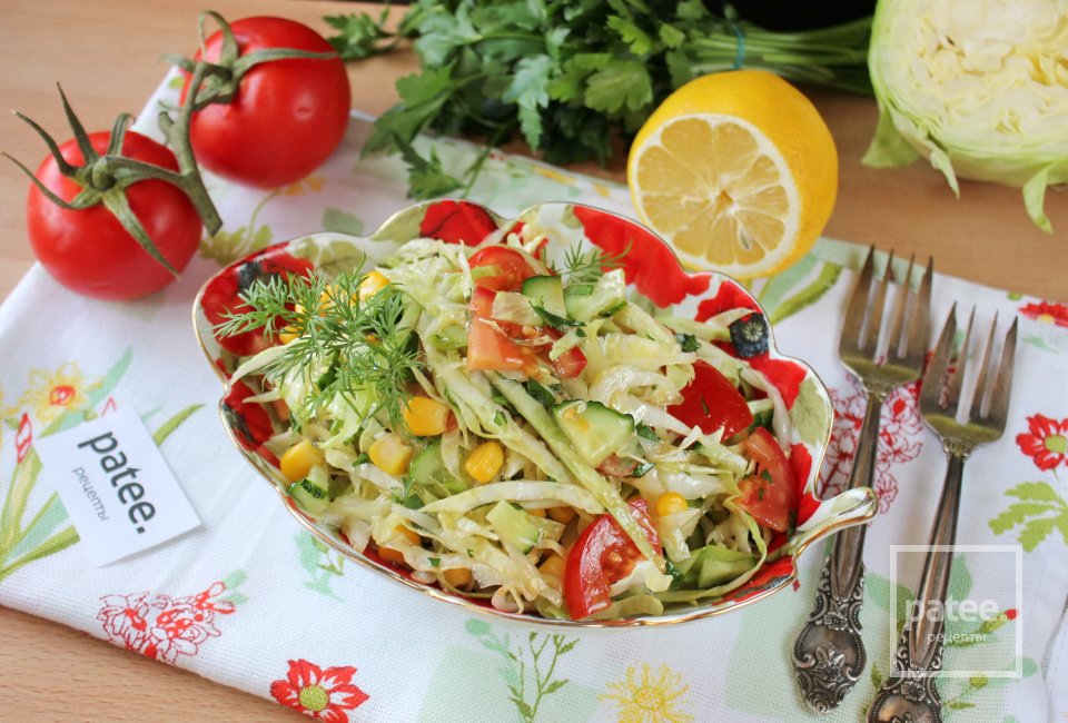 Капустный салат с кукурузой - Шаг 10