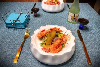 Севиче из тунца с креветками