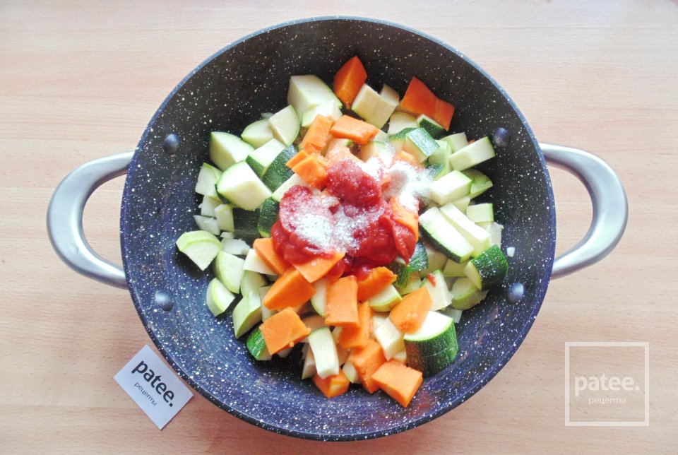 Овощная икра из кабачка, цуккини и тыквы - Шаг 7