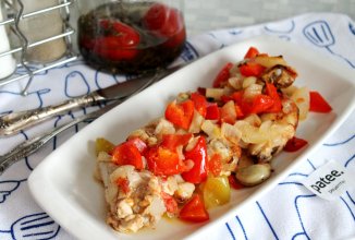 Куриные крылья со сладким перцем в духовке