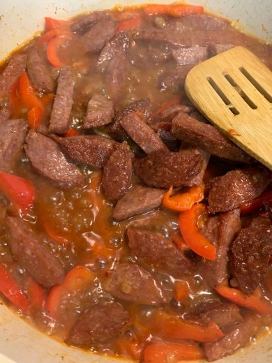 Жареная колбаса с макаронами за 20 минут - Шаг 3