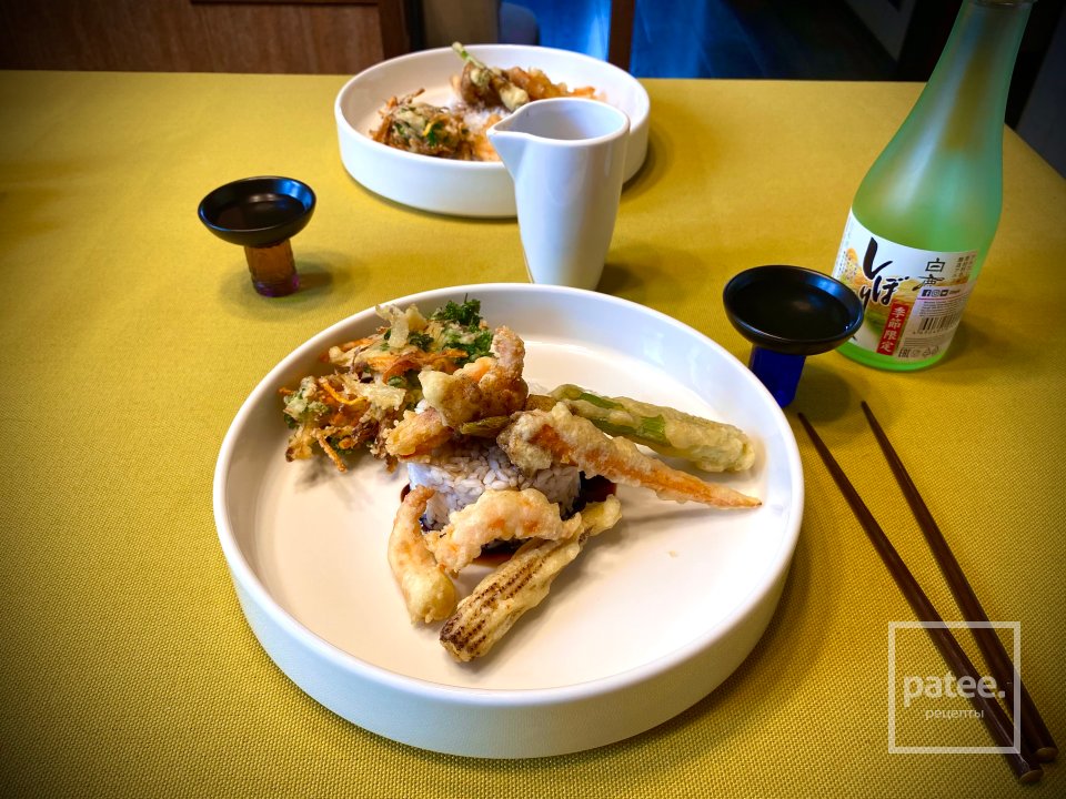 Креветки и крабы в темпуре с овощами - Шаг 15