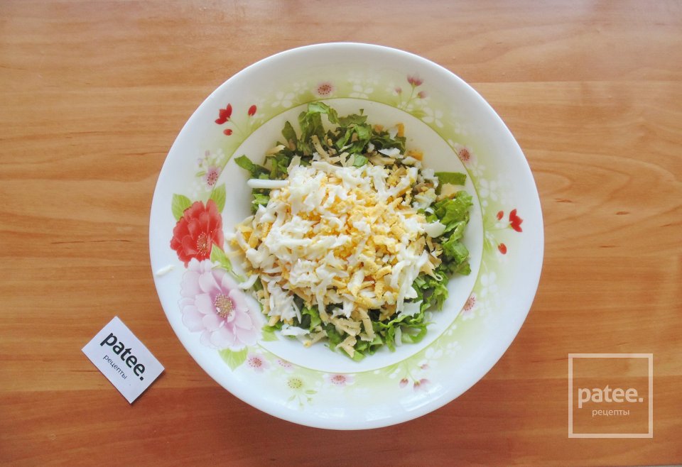 Салат с молодой пекинской капустой и сыром - Шаг 4