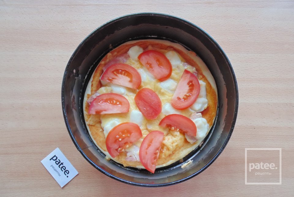 Пицца с ветчиной и двумя видами сыра - Шаг 6