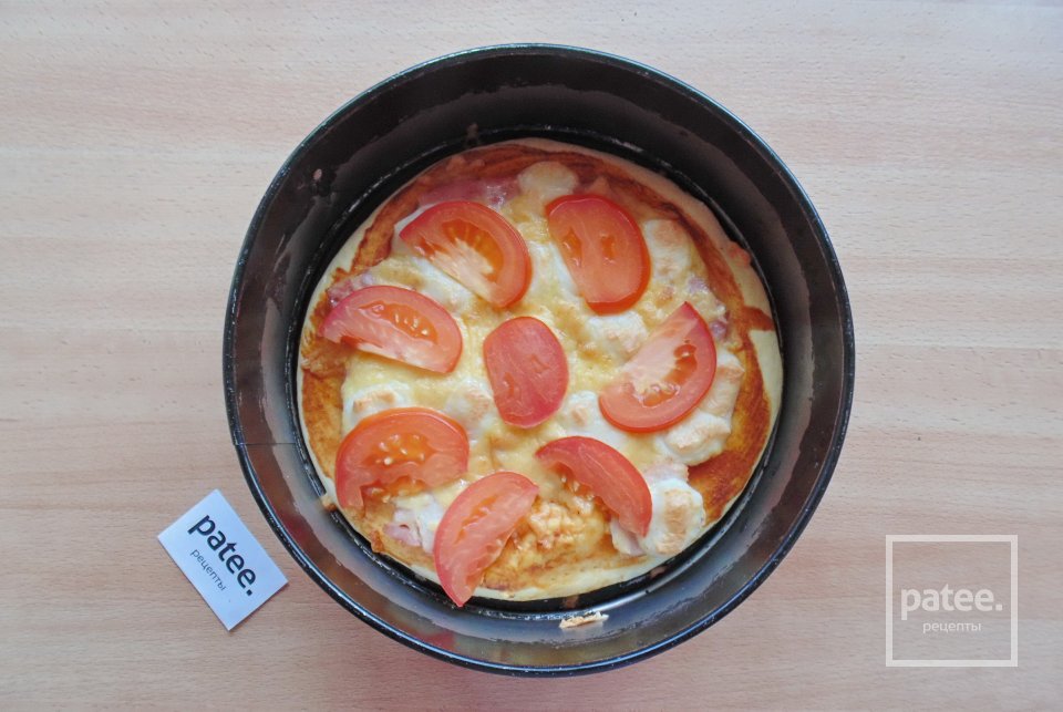 Пицца с ветчиной и двумя видами сыра - Шаг 7