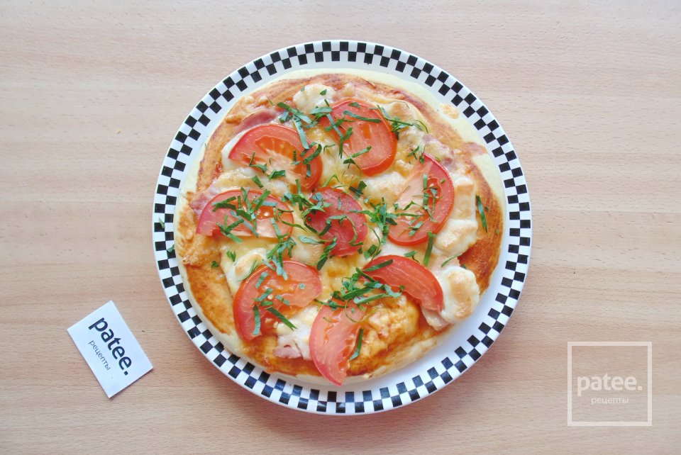 Пицца с ветчиной и двумя видами сыра - Шаг 8