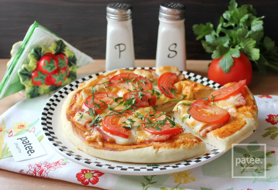 Пицца с ветчиной и двумя видами сыра - Шаг 9