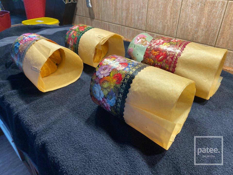 Кулич с цветами и фруктовой икрой - Шаг 8