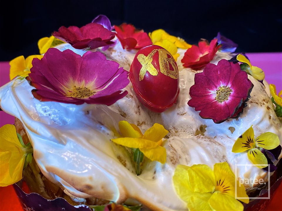 Кулич с цветами и фруктовой икрой - Шаг 10