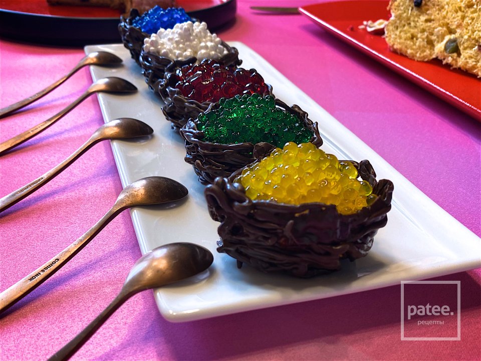 Кулич с цветами и фруктовой икрой - Шаг 12