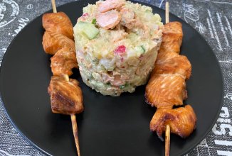 Салат из форели с редисом