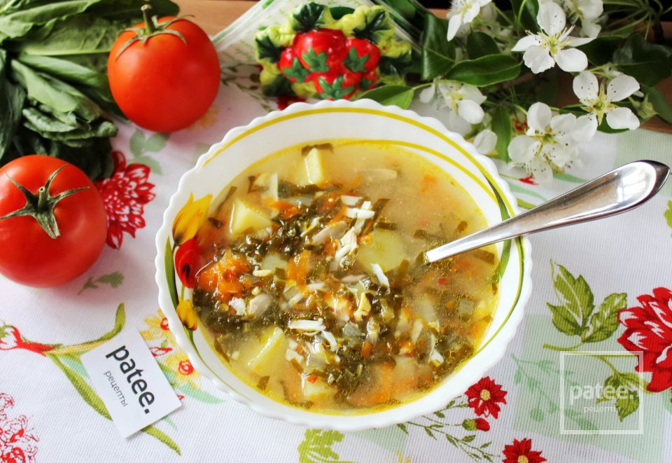 Суп из щавеля с помидором - Шаг 11