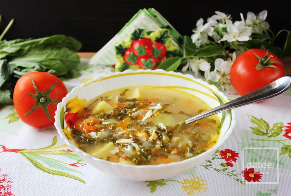 Суп из щавеля с помидором - Шаг 12