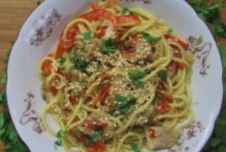 Курица с соусом Терияки и лапшой удон