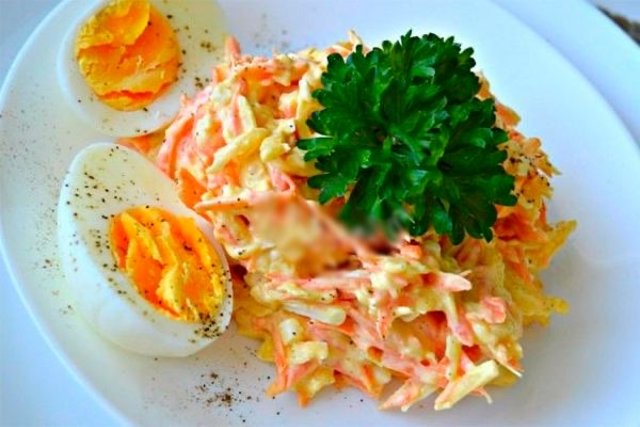 Французский салат с морковью и сыром 🧀