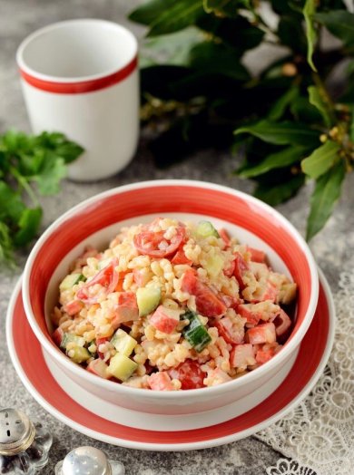 Салат с Булгуром и крабовыми палочками 🥗 - Шаг 1