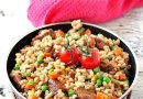 Перловка с мясом и овощами