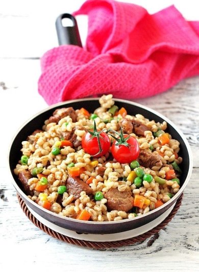 Перловка с мясом и овощами - Шаг 1