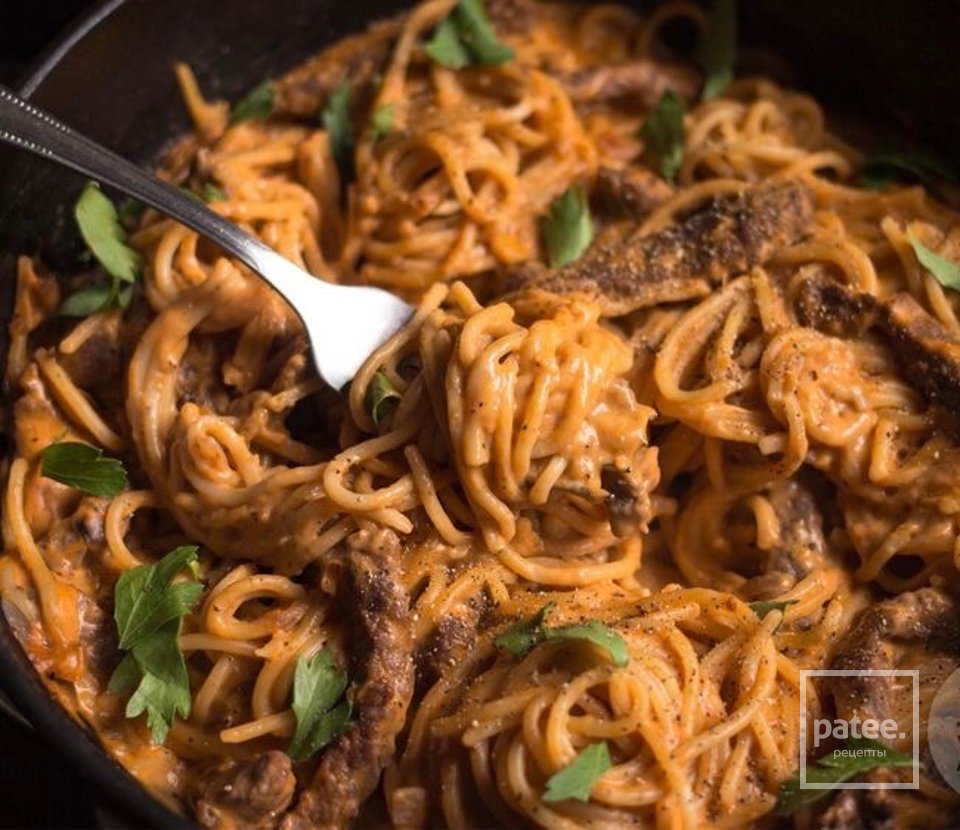 Бефстроганов со спагетти 🍝 - Шаг 1