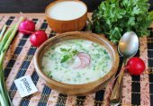Тертая окрошка на кефире