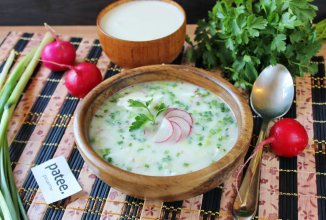 Тертая окрошка на кефире