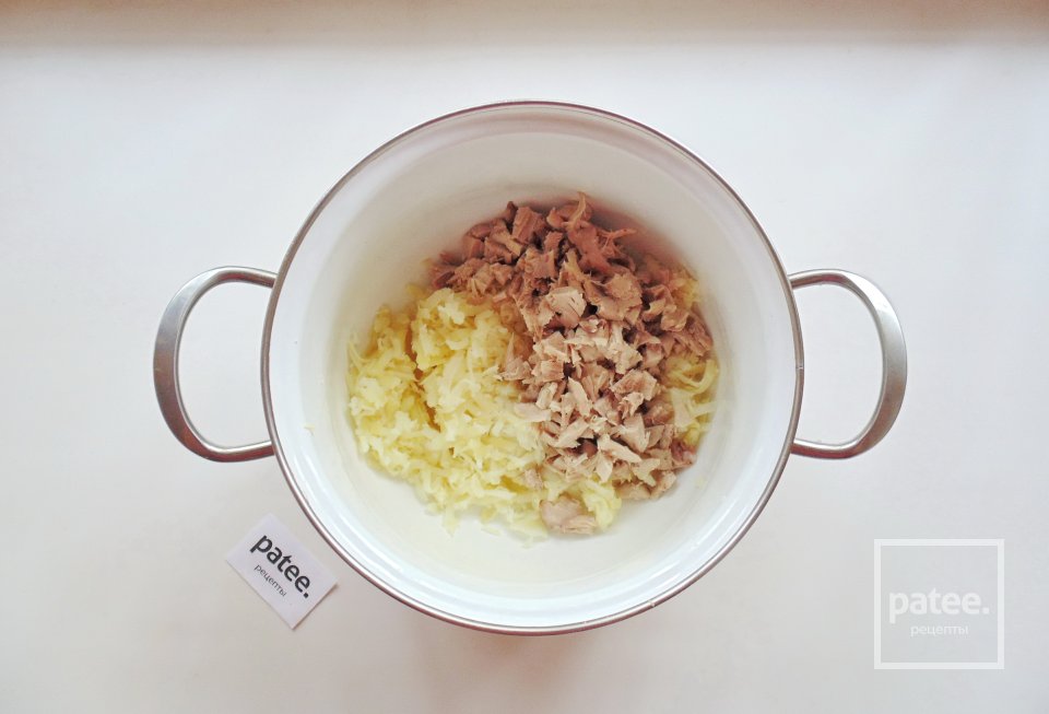 Тертая окрошка на кефире - Шаг 3