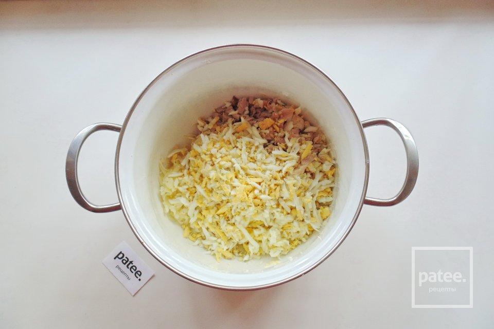 Тертая окрошка на кефире - Шаг 4