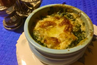 Жульен с шпинатом.