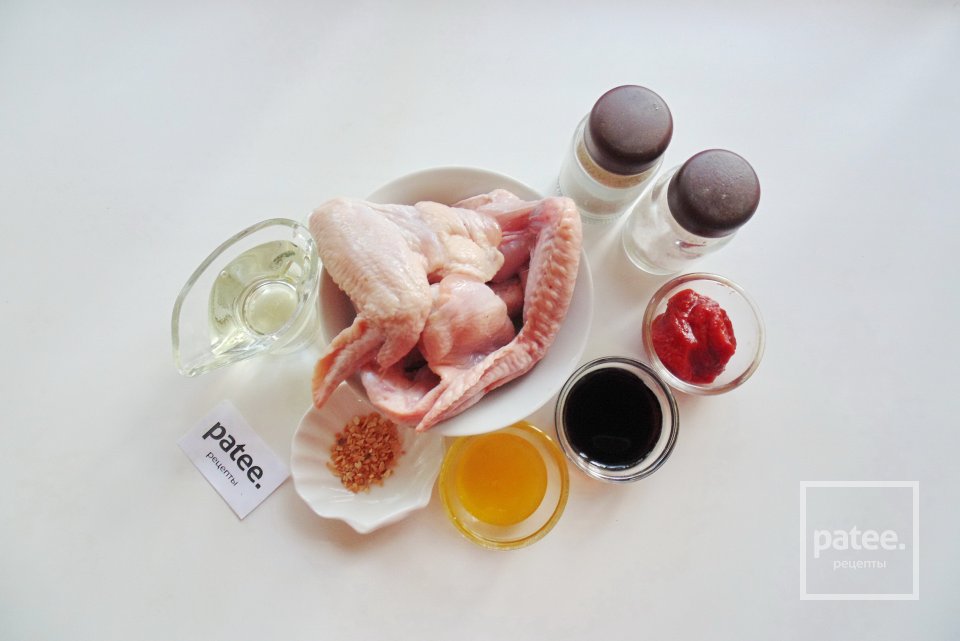 Куриные крылышки в соево-томатном соусе - Шаг 1