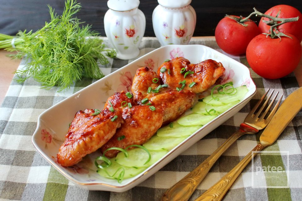 Куриные крылышки в соево-томатном соусе - Шаг 11