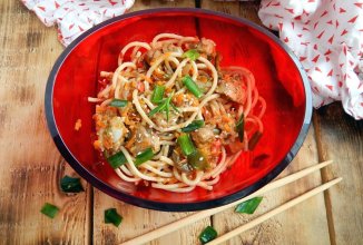 Курица Терияки с овощами и лапшой 🍝