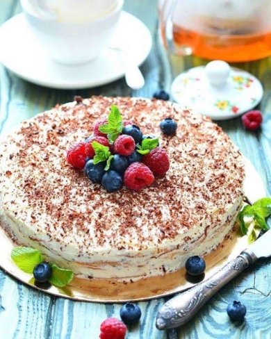 Вкусный блинный торт с творожным кремом 🍰 - Шаг 1