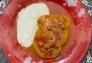Перец 🫑 фаршированный баклажаном  🍆 в томатном соусе 🍅