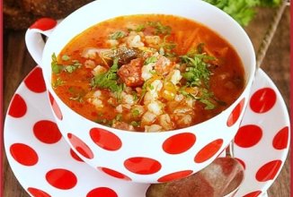 Супчик с перловкой и Краковской колбасой 🍲