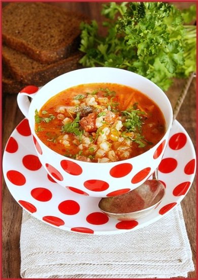 Супчик с перловкой и Краковской колбасой 🍲 - Шаг 1