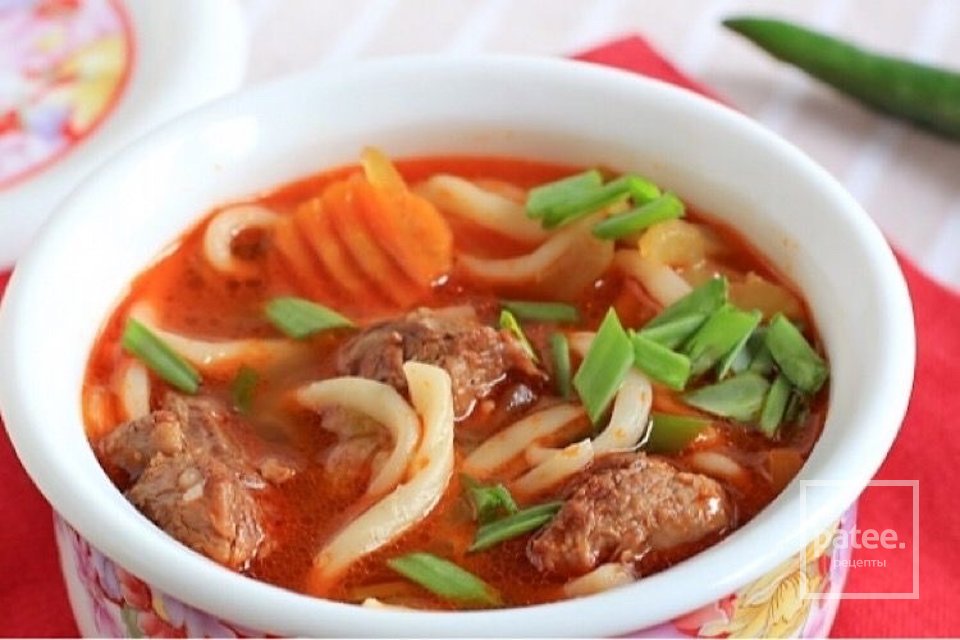 Вкусный суп с лапшой и говядиной «Кесме» 🍲 - Шаг 1