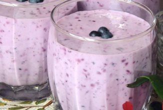 Полезный коктейль с черникой и творогом 🫐